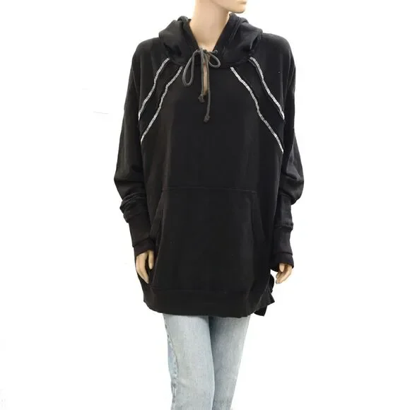 Free People We The Free In The Light Hoodie Top Oversized Embellished XL 278126